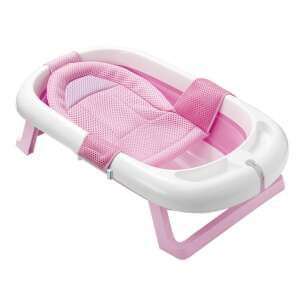 Timeless Tools Foldable Baby Bath with Net, Pink - Timeless Tools