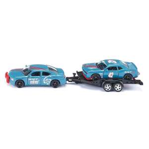 SIKU Dodge Charger and Dodge Challenger SRT Racing toy car set, blue, with trailer - Kids's play car