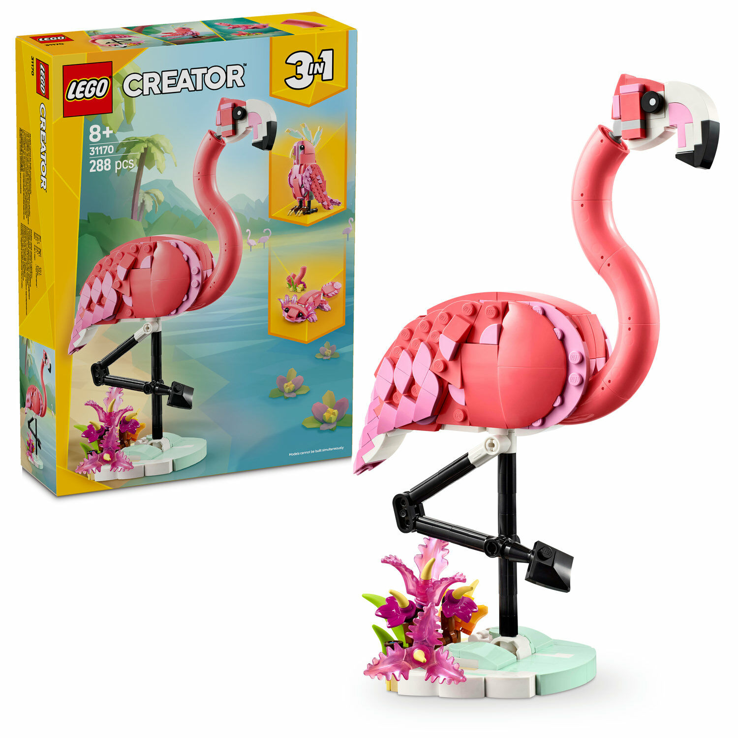 E-shop LEGO® Creator 3 v 1 Divoké zvieratá: Ružový plameniak 31170