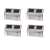Set of 4 silver solar powered LED step lights for outdoor use