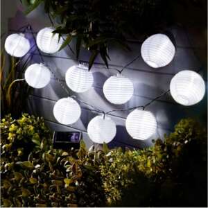 Lanternă solară pentru petrecere cu 10 LED-uri, 4,5 m, alb 40856843 Lampi solare