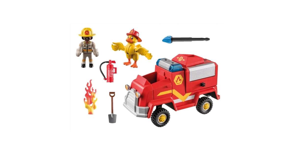 Playmobil Duck On Call Fire Engine with light and sound effect 70914