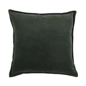Sötétzöld bársony párna, 45 x 45 cm - Díszpárna