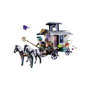 Playmobil Novelmore Wizard's Wagon with horses and wizard figure, on a white background - Creative & Building Toy