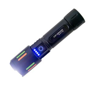 Latarka LED THO Lux BL-611 Czarna, ładowalna z zoomem - Lampy i oświetlenie