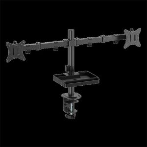 XTENDMOUNTS Dual Monitor Desk Mount - Black - Monitor Mount and Stand