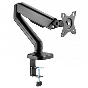 Mecamount Single Monitor Desk Mount, adjustable arm, white background - Monitor Mount and Stand