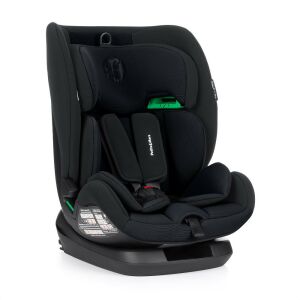 P&M Prime Pro i-Size car seat in Absolute Black, 76-150 cm, angled view - Petite&Mars