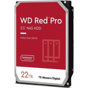 Western Digital Red Pro 22TB hard drive angled view - Western Digital Internal Hard Drife