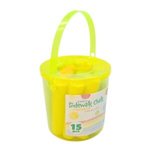 Zestaw kredy do asfaltu, w żółto-zielonym wiaderku, 15 szt 120718784 - Kreta