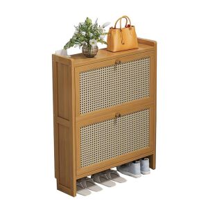 Bambusz cipősszekrény két polccal, 68x17x87cm, BC FUR1676-2 - BeComfort