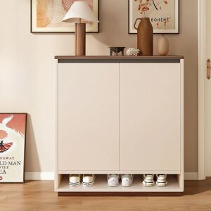 Barna cipősszekrény két ajtóval és egy polccal cipőkhöz, BC FUR1817-1 - BeComfort