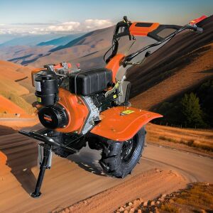 DETOOLZ 7HP 280CC motoros kultivátor, dízel, 4T, 3 sebesség, kézi indítás, kerekekkel 120720540 - Kézi kerti szerszám