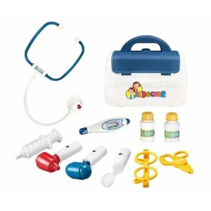 Orvosi játékkészlet, szerszámokkal, hanggal és fényekkel, 10 darab, 3 éves kortól