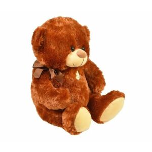 Teddy mackó, fedővel, 3 éves kortól, poliészter, 32x36x45 cm