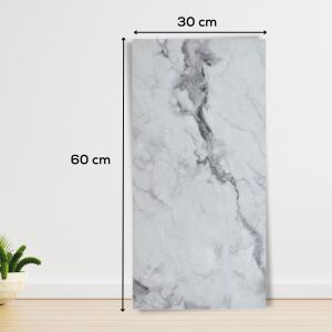 50 pachete de plăci autoadezive cu aspect de marmură, impermeabile, design modern, ușor de instalat, adeziv puternic, 2 mm grosime, 9 mp suprafață de acoperire, 30 x 60 cm, gri închis - Nonbrand Panele & Autocolante de perete