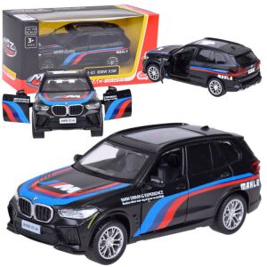 MSZ Model auta BMW X5M v mierke 1:43, čierny, kovový, s otváracími dverami, poháňaný trením, pre deti od 3 rokov - Autá a vozidlá