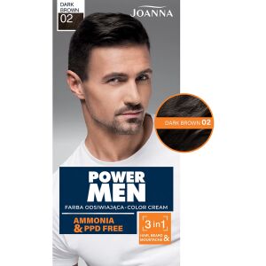 Joanna Power Men Ciemny Brąz 02 farba do włosów dla mężczyzn - Farba do włosów