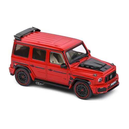 Ferde nézet a piros Brabus Widestar Pearl 2022 modellautóról 1:43 - Modell és makett