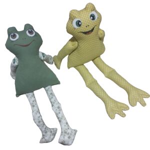 Kézműves zöld békák