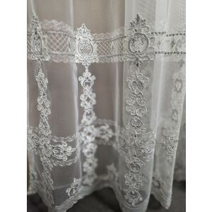 Ekrü - Ezüst kész függöny 300x250