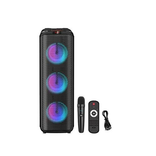 ZQS8303 Głośnik Bluetooth z mikrofonem, pilotem i kablem ładującym