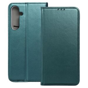 Samsung Galaxy S25 Plus 5G (S25+ 5G) könyvtok, fliptok, telefon tok, bankkártyatartós, mágneszáras, zöld, Smart Magneto