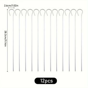 6/12 Stück, Grillspieße, Edelstahlspieße für BBQ, Multifunktionale Metall-BBQ-Spieße, Grill-Edelstahlspieße, BBQ-Nadeln, Outdoor-Kochen, BBQ-Zubehör 120761198 - Gartengrill, Grillzubehör