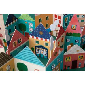 Londji A házam kreatív játék, hajtogatható házak készlete matricákkal a díszítéshez - Londji