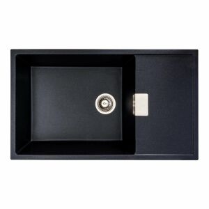 Elefant Premium gyémánt konyhai mosogató metál fekete, 856x500mm