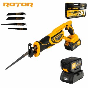 ROTOR RBS21 21V akkumulátoros fűrész, 3Ah akkumulátorral, töltővel és 4 pengével - Rotor