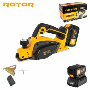 ROTOR REP21 21V Hobel cu acumulator, încărcător și accesorii - Rindele