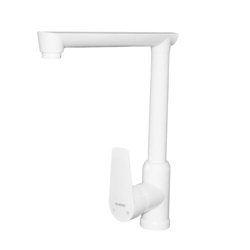 PLAMIX Mario-017 Fehér konyhai csaptelep, egykaros, modern design, termoplasztik, fehér kivitel