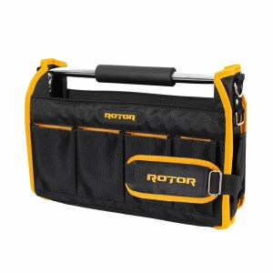 ROTOR R-TB0116 16 hüvelykes szerszámtáska 14 zsebbel, fekete és sárga - Rotor