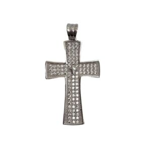 Wisiorek, srebro Jolie, srebro 925, wzór krzyża z kamieniami, 2,6 g, 3 x 2 cm 120769508 - Dla kobiet