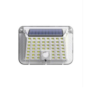 Flippy napelemes fali lámpa 90 SMD LED-del, mozgásérzékelővel, IP65, 1200mAh, ABS anyag, hideg fehér fény, fehér - Nonbrand Napelemes lámpa