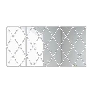 Set de 32 oglinzi acrilice autoadezive, pentru decorarea peretilor, 50x100cm, argintiu 120788139