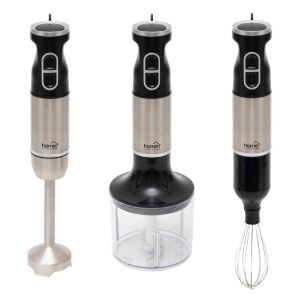 Home HGBMS65 1000W botmixer set with blending, chopping, and whisking attachments - Hand Blender