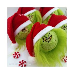 Kézműves grincs karácsonyfadísz - 20 cm