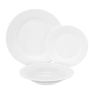 Ambition Sonia fehér étkészlet, tányérok és tál - Ambition