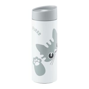 Cana termos Ambition Kitty gri, 350ml, design pisică - Termosuri și suporturi pentru băuturi