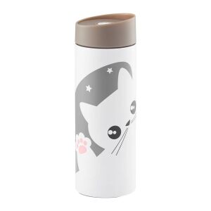 Cana termică albă Ambition Kitty, 350 ml, design pisică - Termosuri și suporturi pentru băuturi