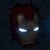 Marvel Avengers Iron Man 3D LED lámpa, Iron Man arc, falra szerelhető, elemmel működő, éjszakai lámpa, világító