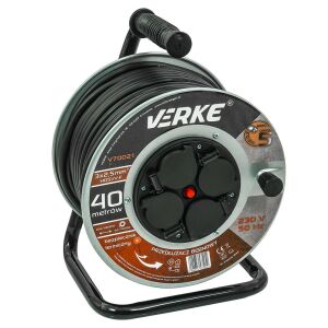 Prelungitor tambur, Verke, 40m, 4 prize,3X2.5mm, V70021 121747590 - Lămpi și iluminat