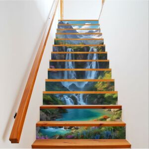 Stickere pentru scări cu cascadă, autoadezive, 200 x 124 cm, LÉPCSŐ-13 - Panele & Autocolante de perete