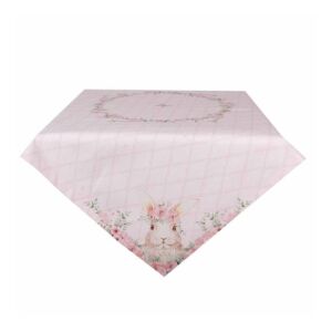 CLEEF.FEB05-1 Asztalterítő 150x250cm, 100% pamut, Floral Easter Bunny 120853120 - Clayre & Eef