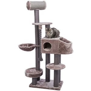 Trixie Cat Tree XXL Andres macskabútor, nagy macskabútor több platformmal, kaparó oszlopokkal és egy kényelmes barlanggal, cappuccino színben - Állattartás