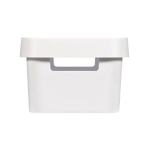 Cutie de depozitare Curver Infinity 4,5L albă cu capac, vedere din față - Cutii de depozitare și coșuri