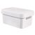 Curver Infinity 4,5L weiße Aufbewahrungsbox mit Deckel, schräge Ansicht