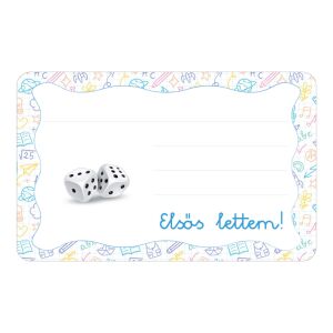 Dobókocka ovis jellel öntapadós füzet cimke 120890901 - Füzetcímke